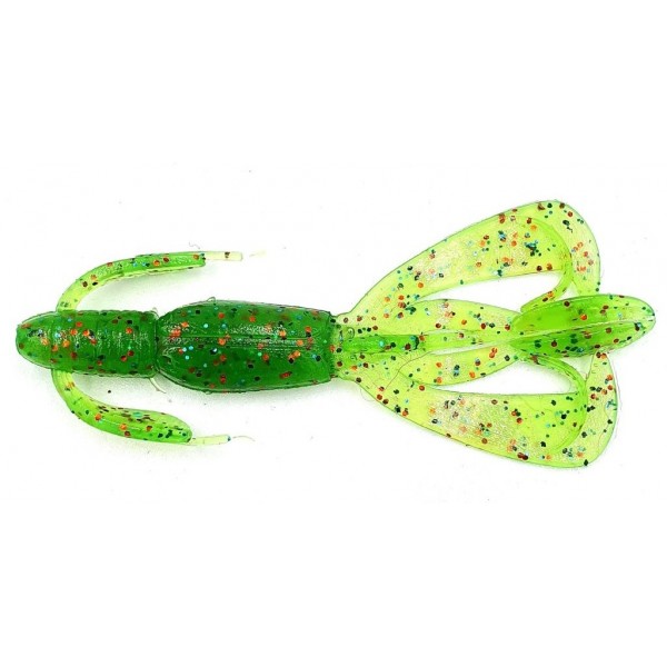 Рыбацкая приманка силиконовая, Taipan Crazy Flip, 2,8 дюйма, 8шт/уп, цвет №08 Green neon